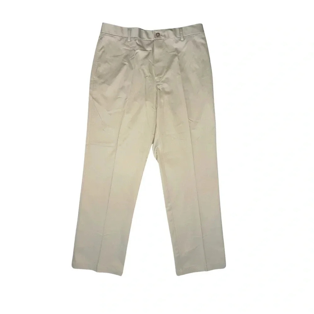 Paul Frederick Men’s Elegant Cream Dress Pants Size 33 - Cotton - Business
